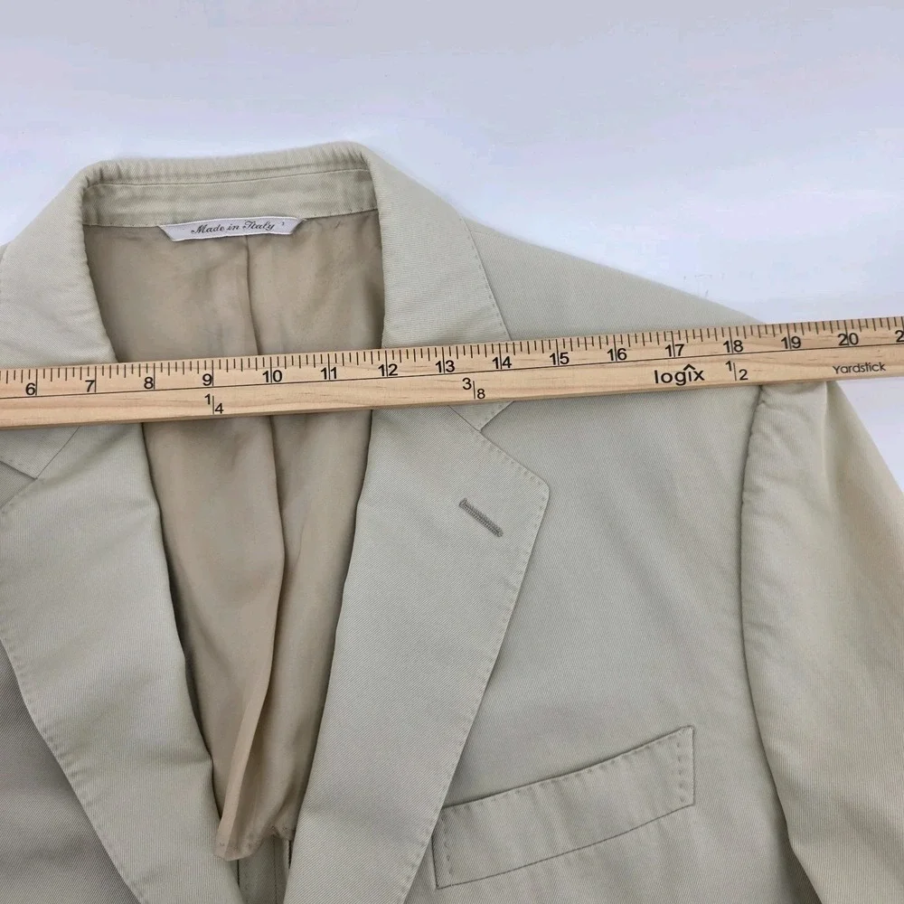 canali holt renfrew beige blazer cotton Men Sz 44 Unstructured